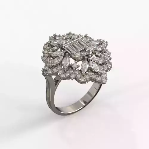 Luxury Diamond Cluster Ring 
