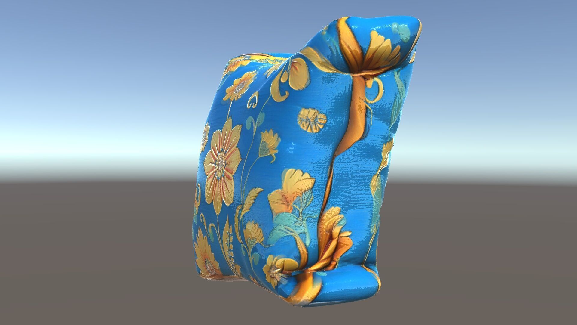 Floral Cushion D Model Pack for Interior Design Low-poly 3D model_6