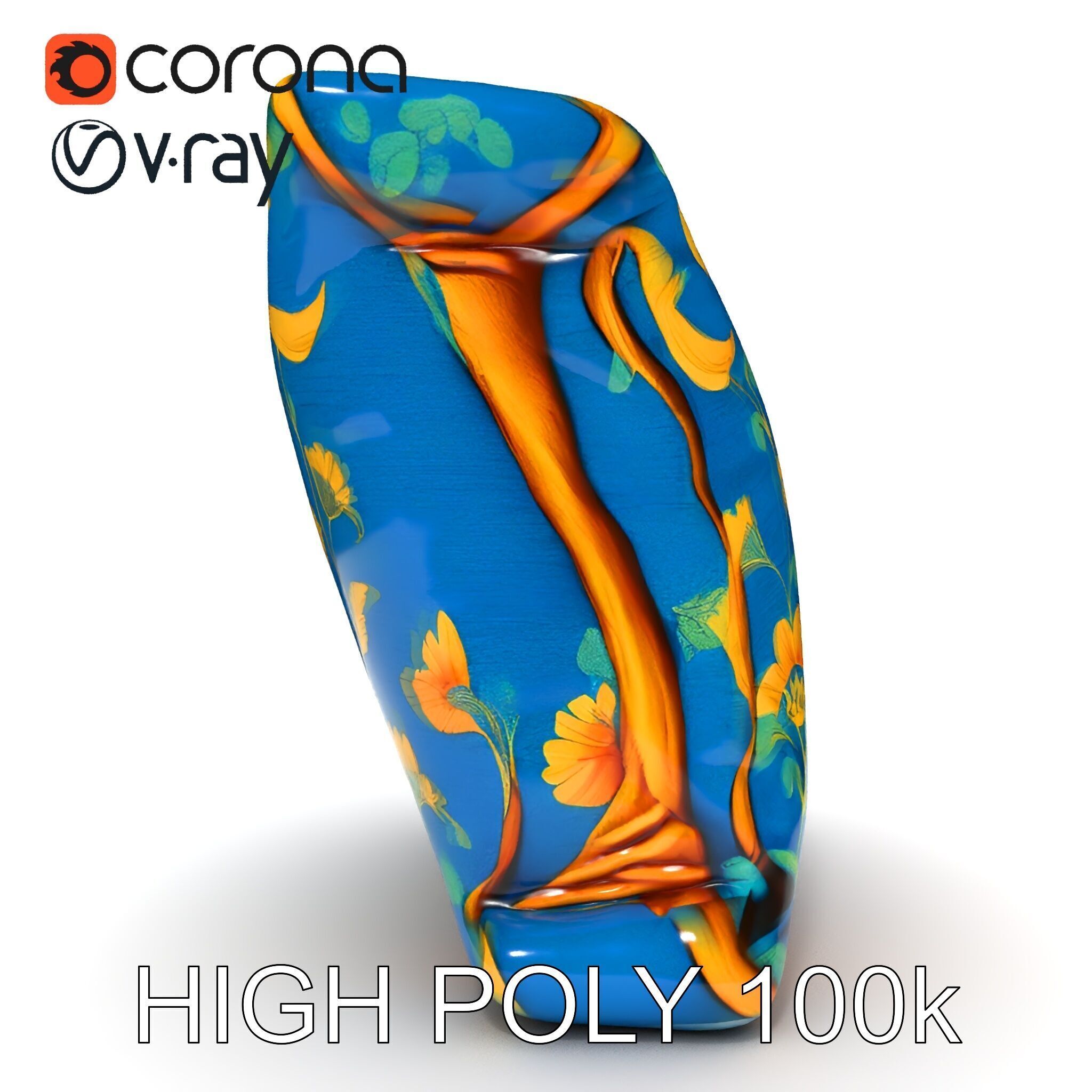 Floral Cushion D Model Pack for Interior Design Low-poly 3D model_20
