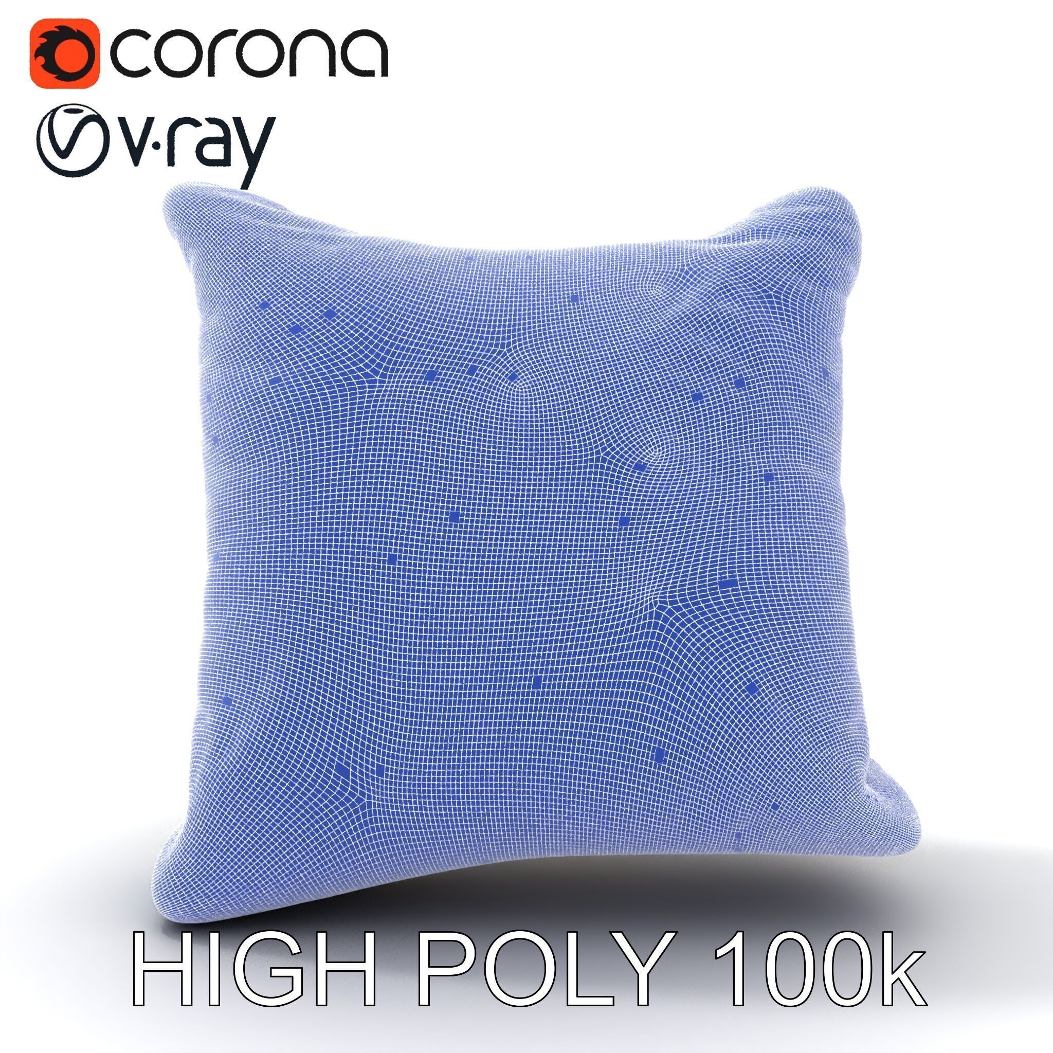 Floral Cushion D Model Pack for Interior Design Low-poly 3D model_26