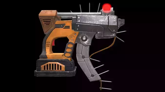 Futuristic Nail Gun Low-poly 3D model