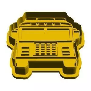 Fire Truck cookie cutter 3D model