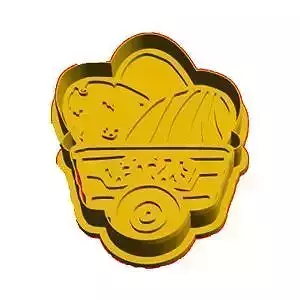 Egg wagon cookie cutter