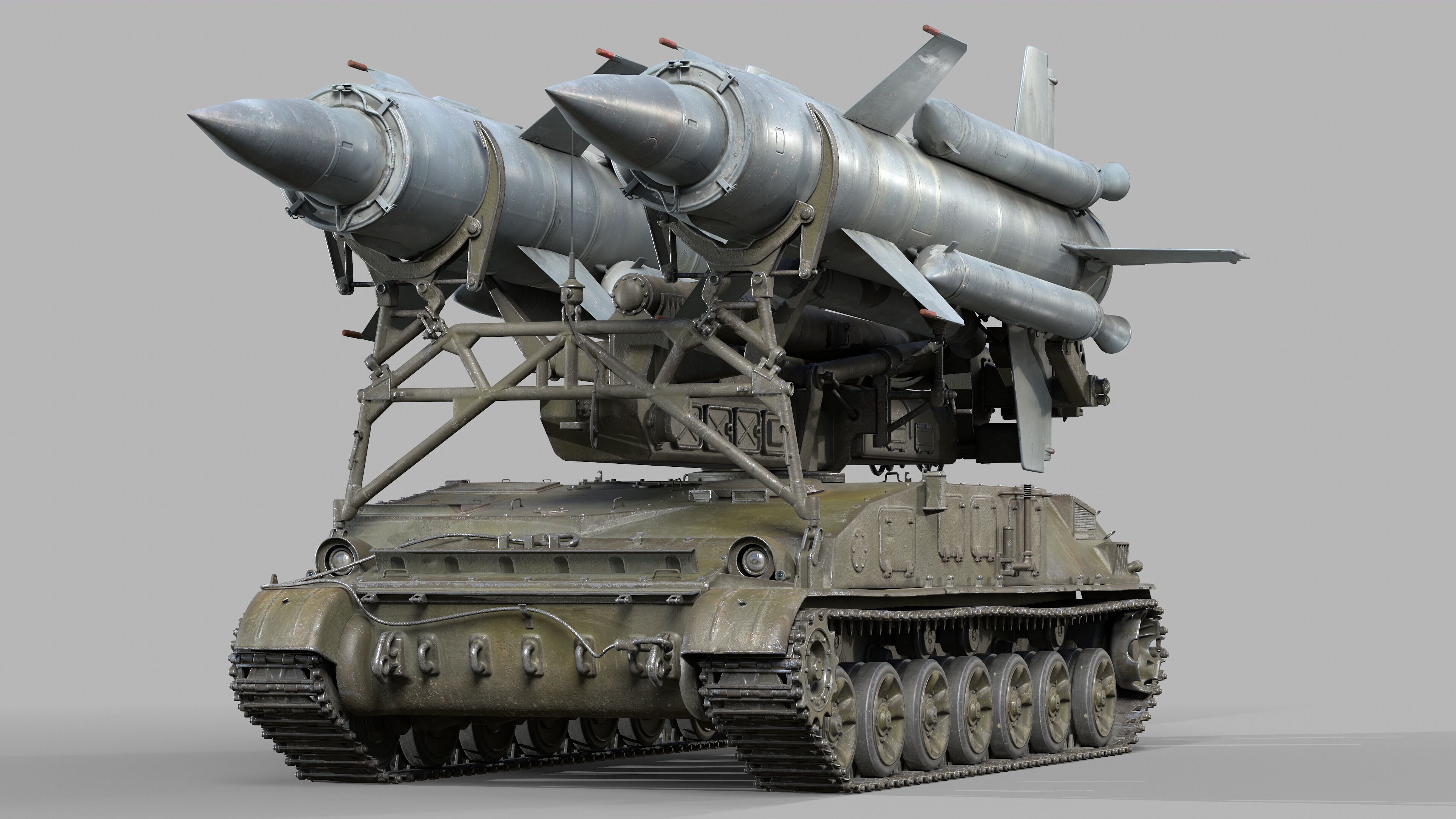 2K11 Krug  SA-4 Ganef Low-poly 3D model_1