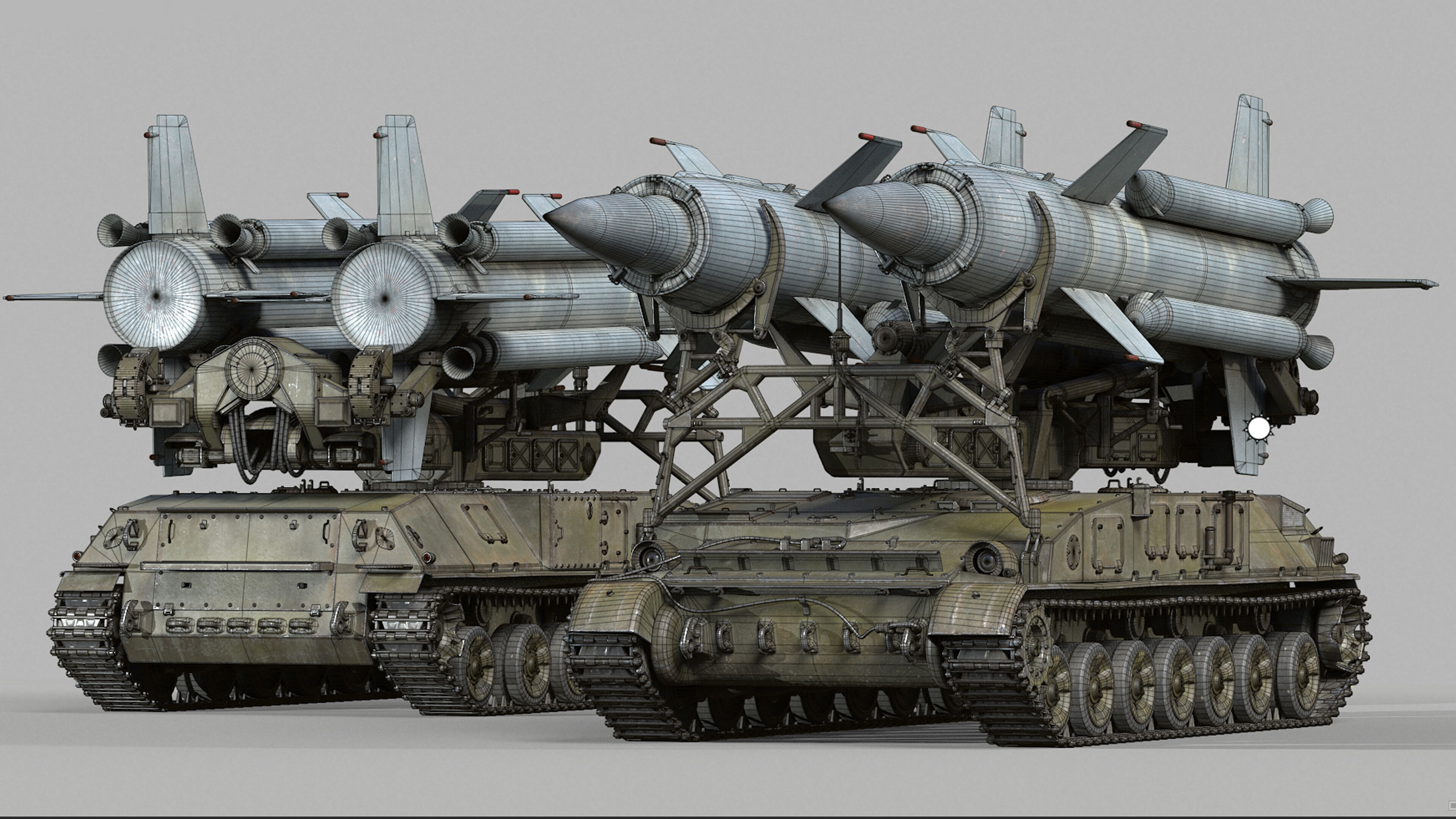 2K11 Krug  SA-4 Ganef Low-poly 3D model_7