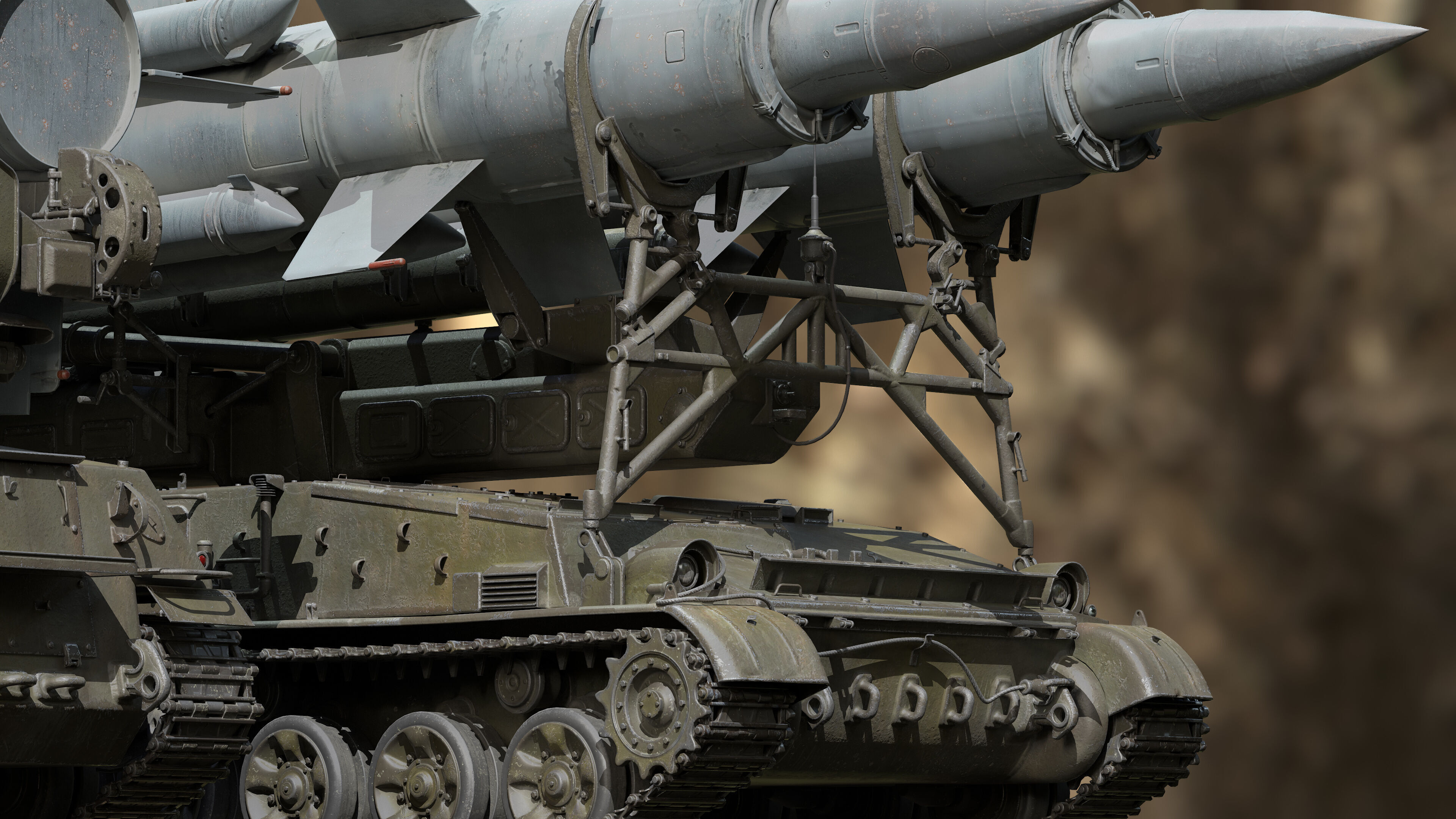 2K11 Krug  SA-4 Ganef Low-poly 3D model_10