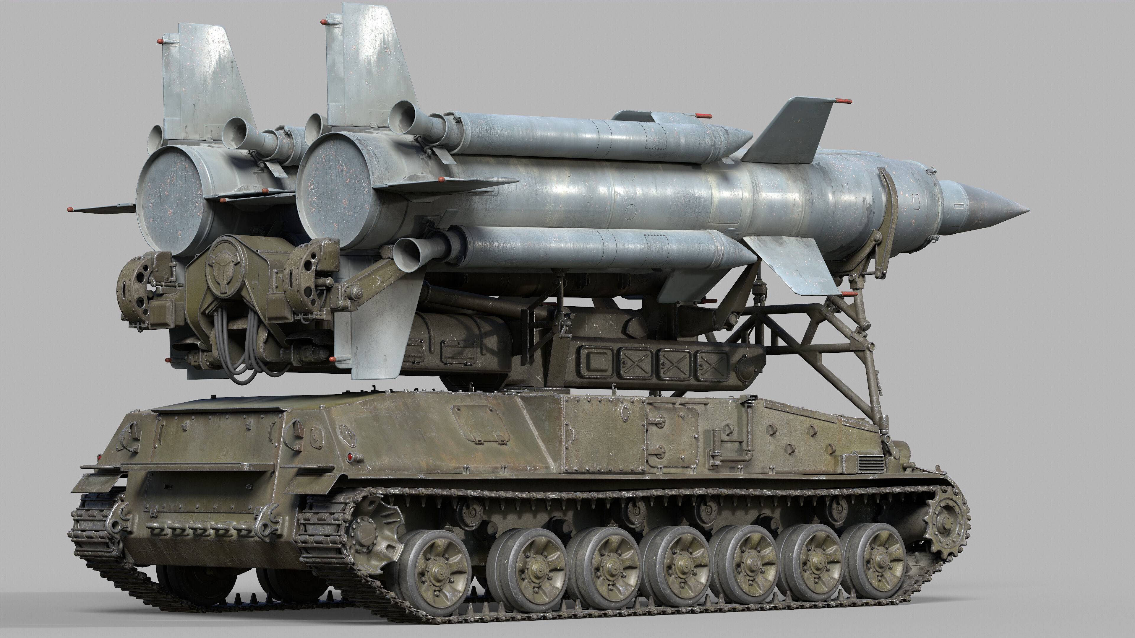 2K11 Krug  SA-4 Ganef Low-poly 3D model_2