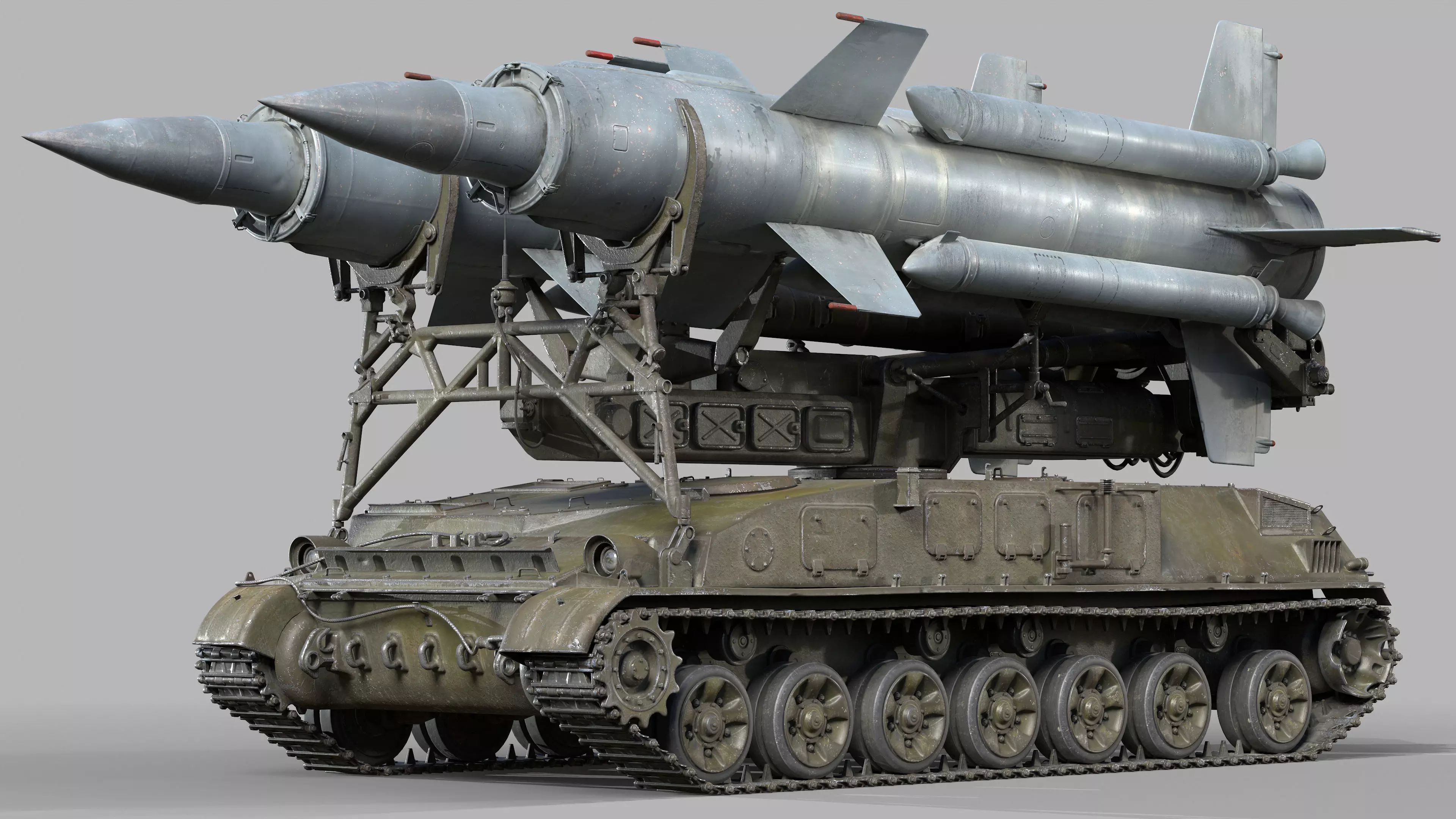 2K11 Krug  SA-4 Ganef Low-poly 3D model_0