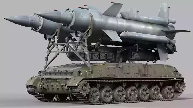 2K11 Krug  SA-4 Ganef Low-poly 3D model