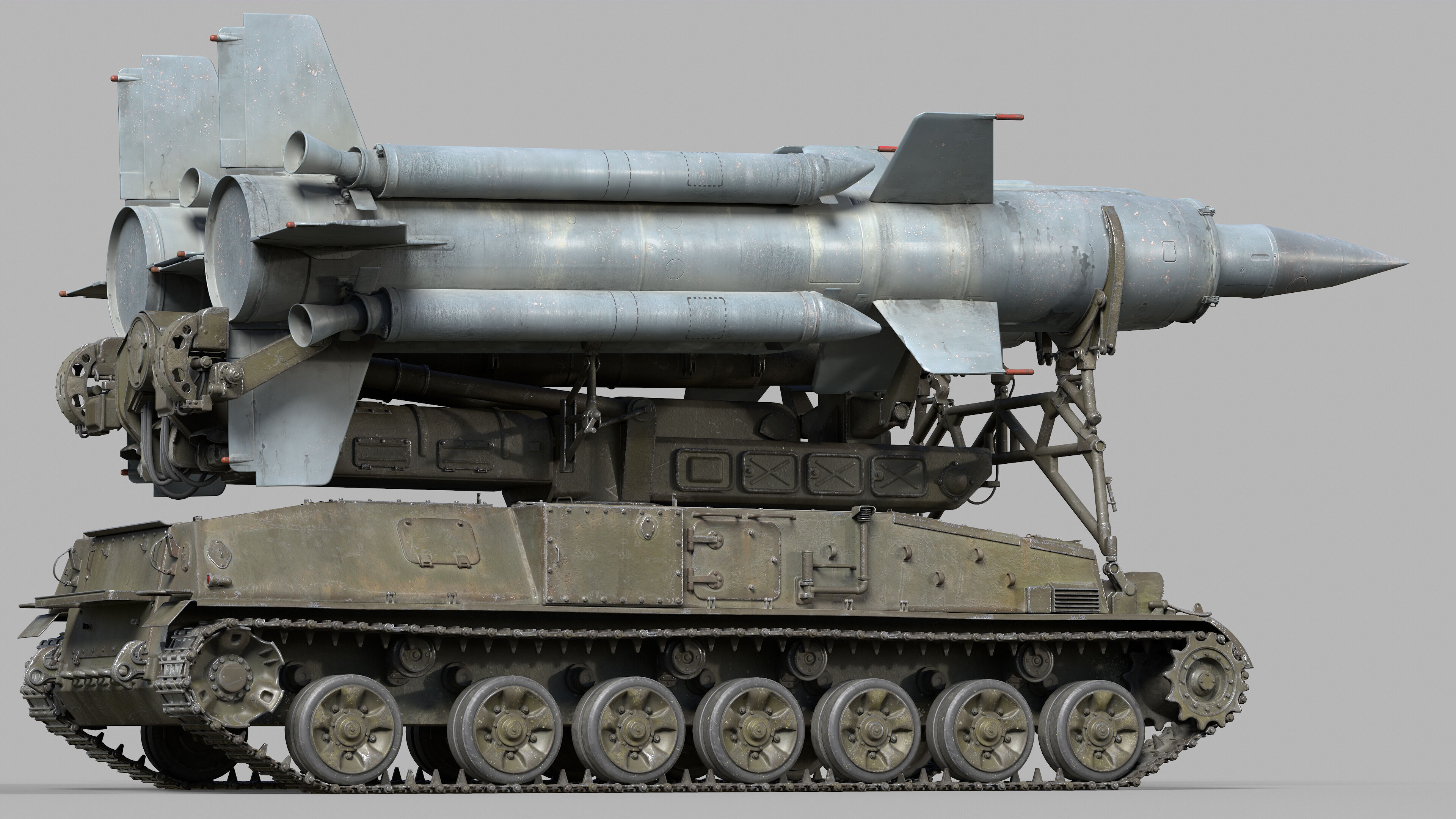 2K11 Krug  SA-4 Ganef Low-poly 3D model_4