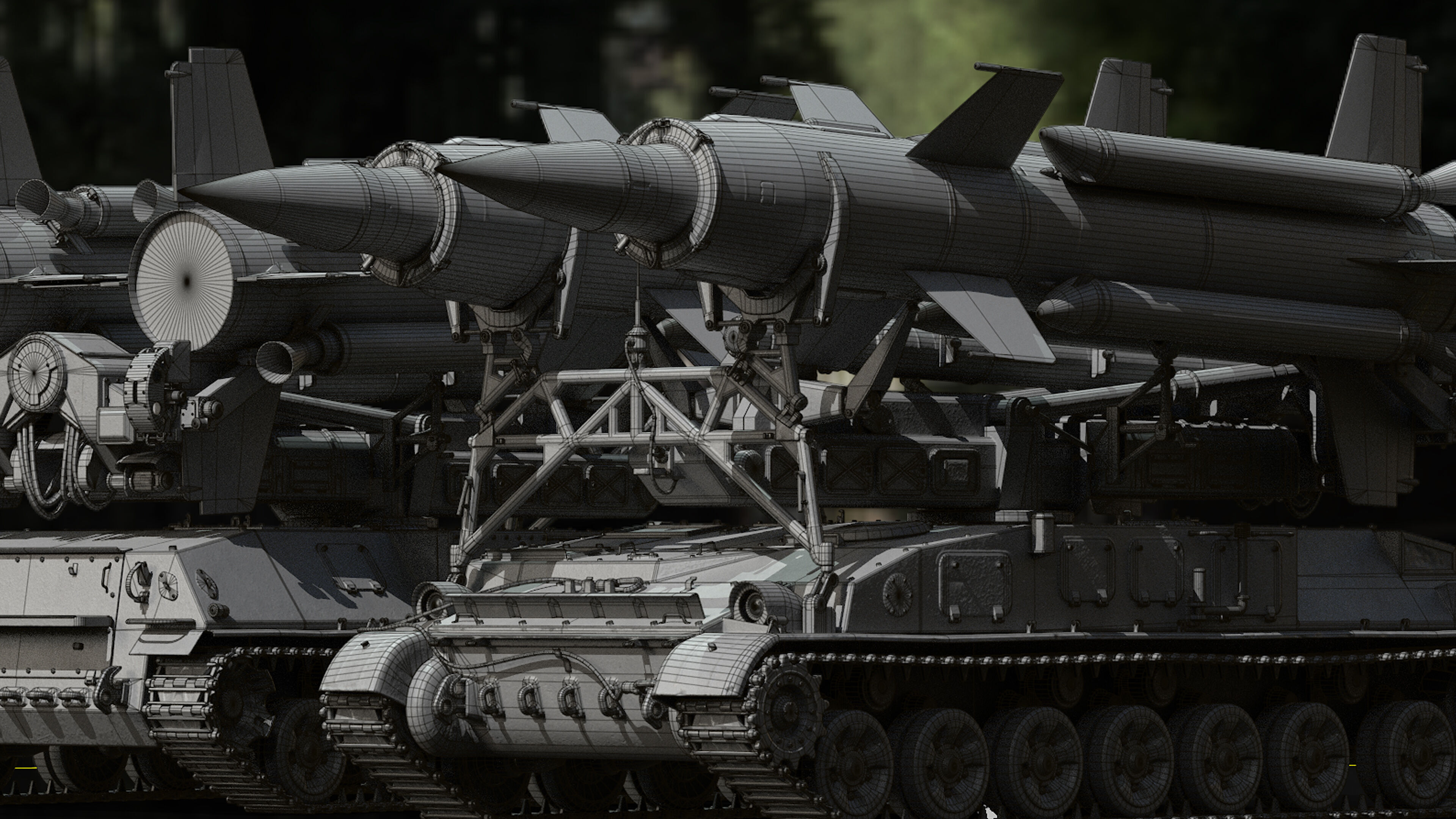 2K11 Krug  SA-4 Ganef Low-poly 3D model_13