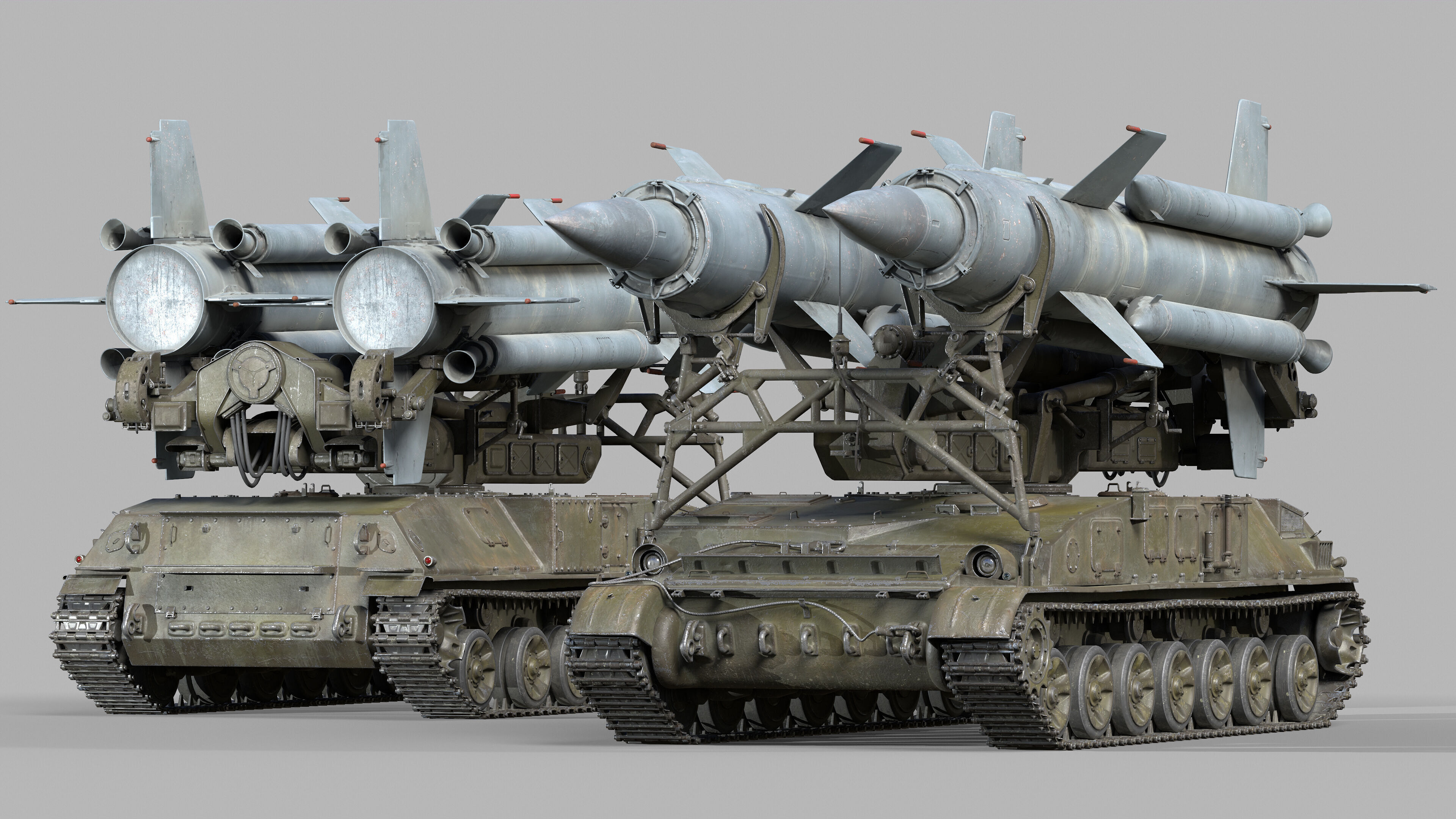 2K11 Krug  SA-4 Ganef Low-poly 3D model_6