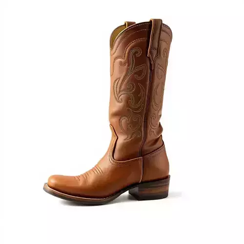 Cowboy Boot Model Pack with Embroidered Pattern