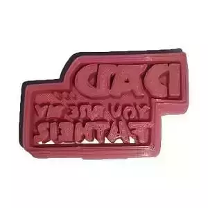 Dad cookie cutter 3D model