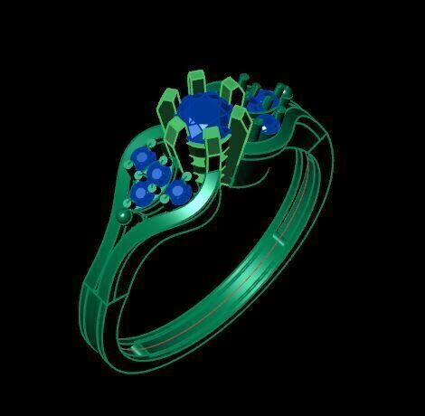 Female Solitaire Ring Ready To Print  3D print model_12