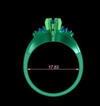 Female Solitaire Ring Ready To Print  3D print model_21