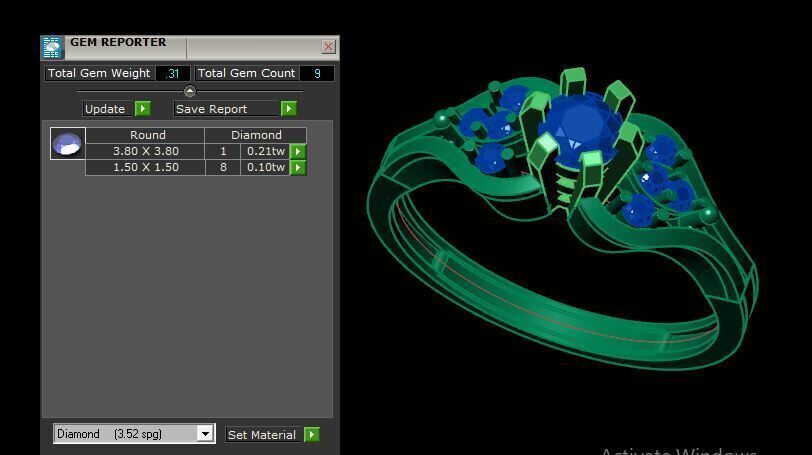 Female Solitaire Ring Ready To Print  3D print model_18