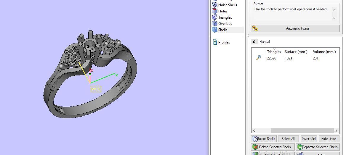 Female Solitaire Ring Ready To Print  3D print model_22