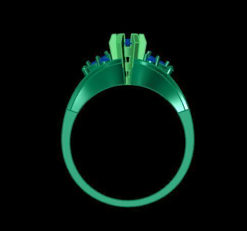 Female Solitaire Ring Ready To Print  3D print model_14