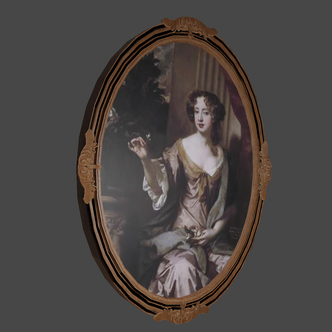 Victorian Painting Low-poly 3D model_1