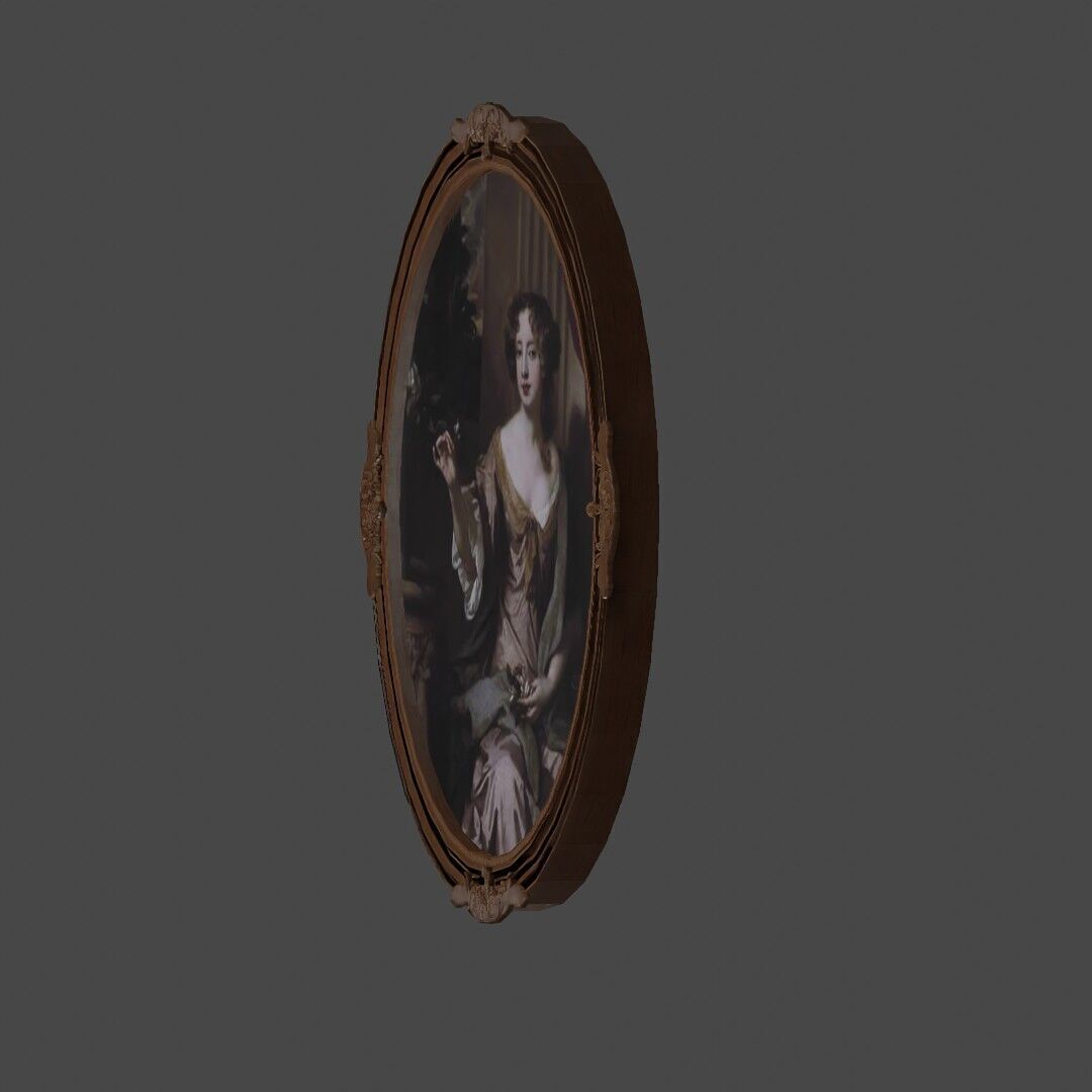 Victorian Painting Low-poly 3D model_2
