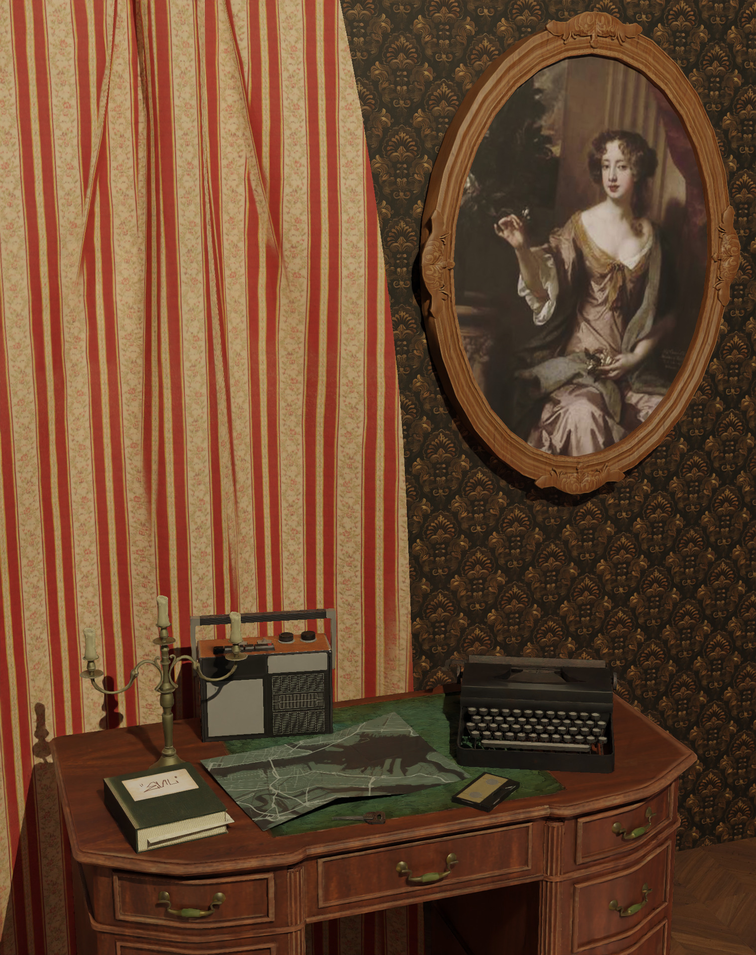 Victorian Painting Low-poly 3D model_5