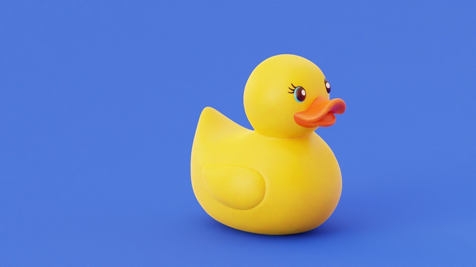 Rubber Duck Bath Toy Stylized Illustration Low-Poly Low-poly 3D model_10