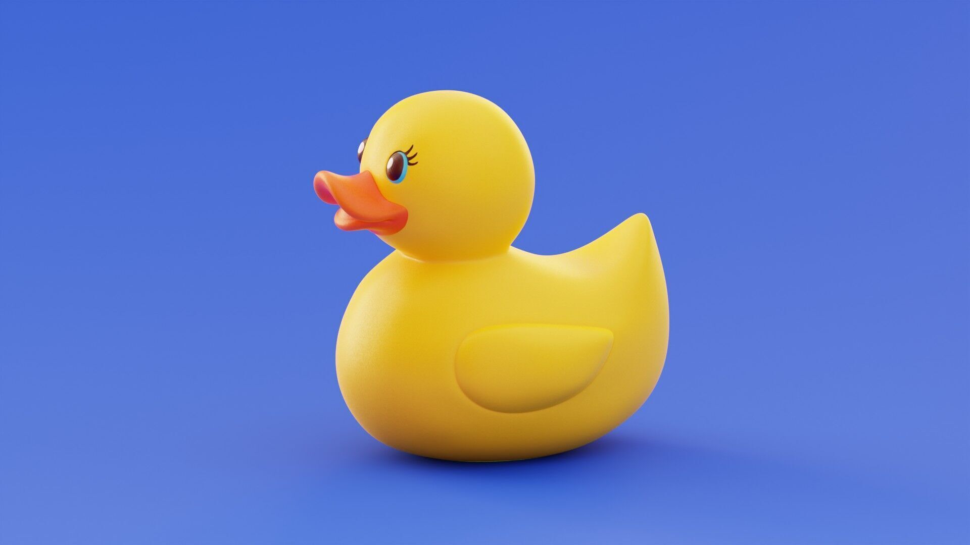 Rubber Duck Bath Toy Stylized Illustration Low-Poly Low-poly 3D model_5