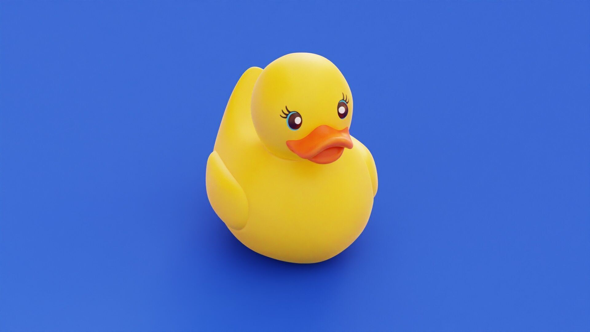 Rubber Duck Bath Toy Stylized Illustration Low-Poly Low-poly 3D model_9
