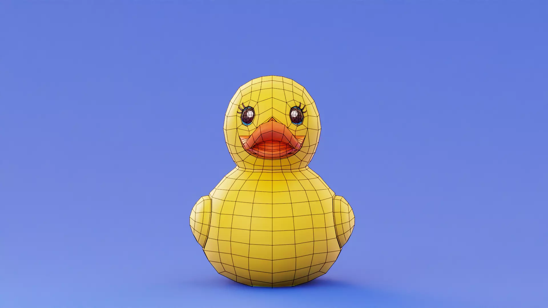 Rubber Duck Bath Toy Stylized Illustration Low-Poly Low-poly 3D model_3