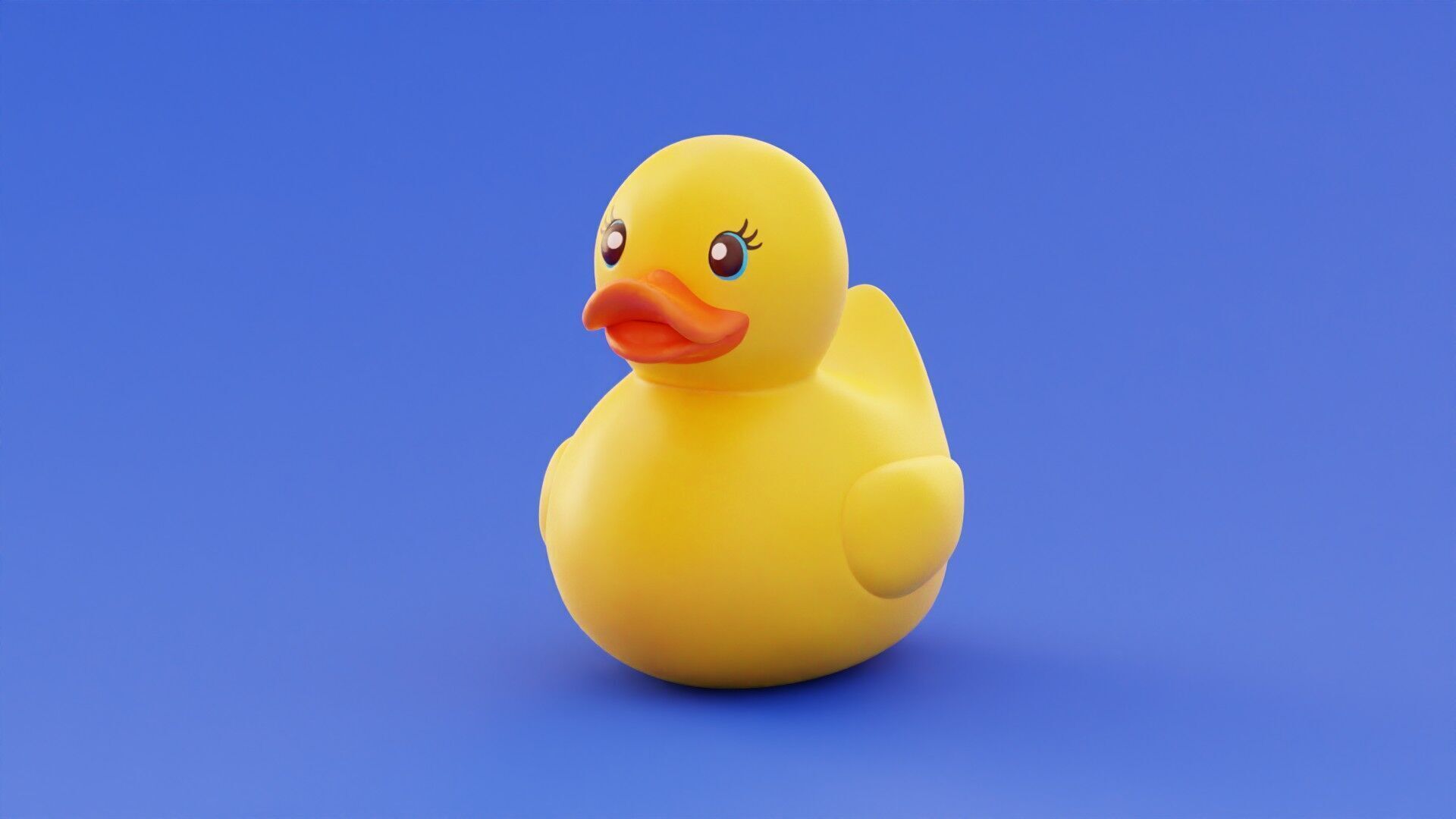 Rubber Duck Bath Toy Stylized Illustration Low-Poly Low-poly 3D model_7