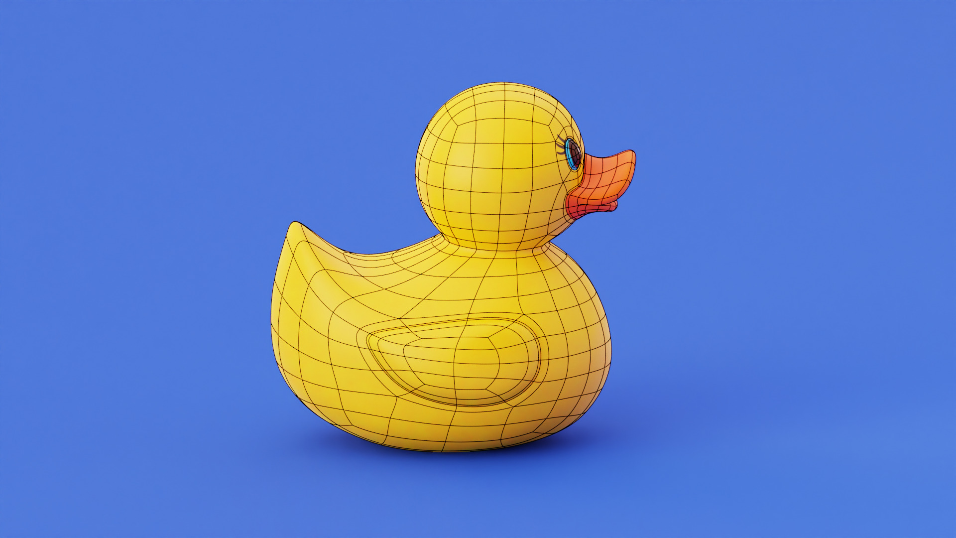 Rubber Duck Bath Toy Stylized Illustration Low-Poly Low-poly 3D model_4