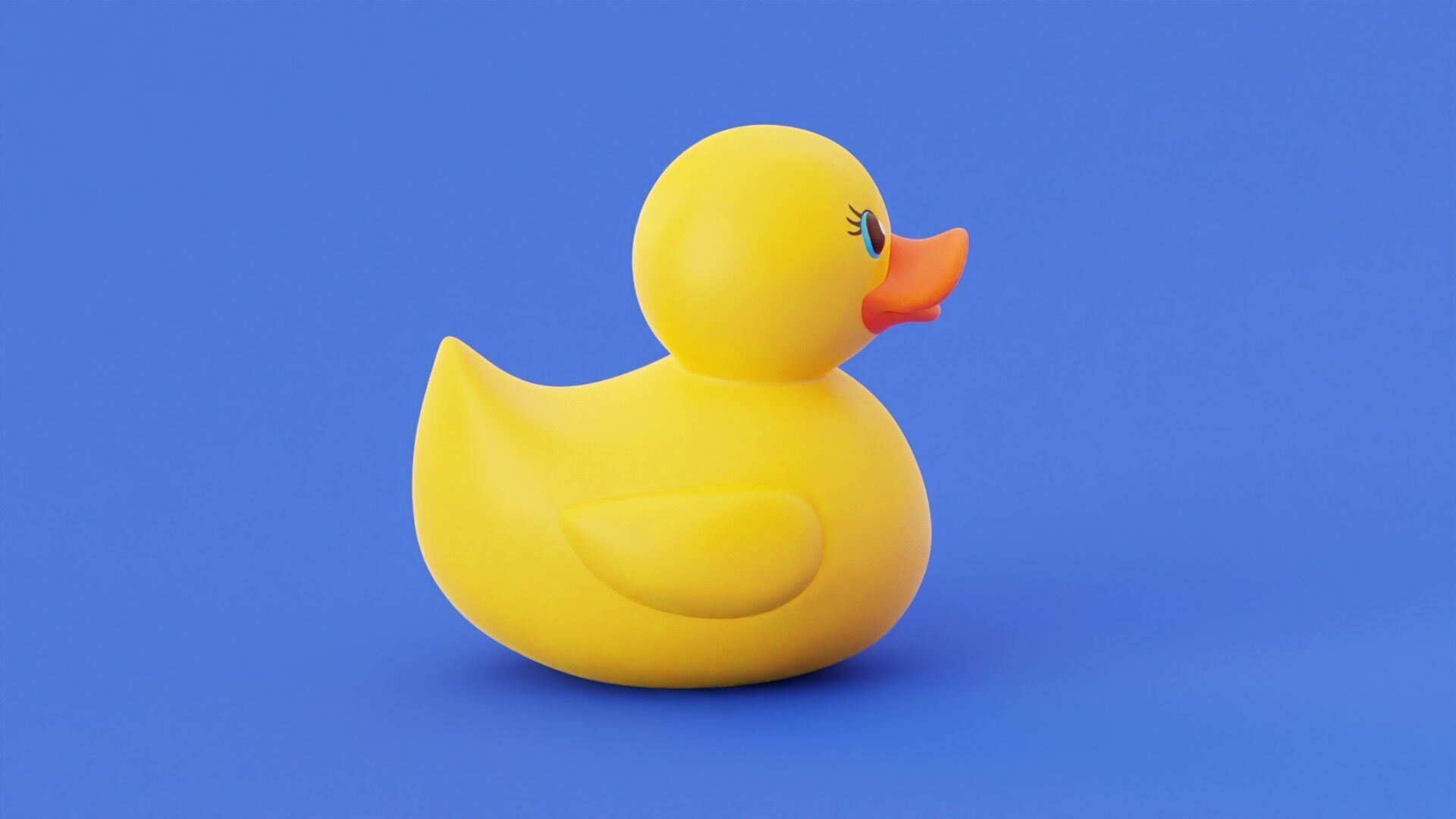 Rubber Duck Bath Toy Stylized Illustration Low-Poly Low-poly 3D model_11