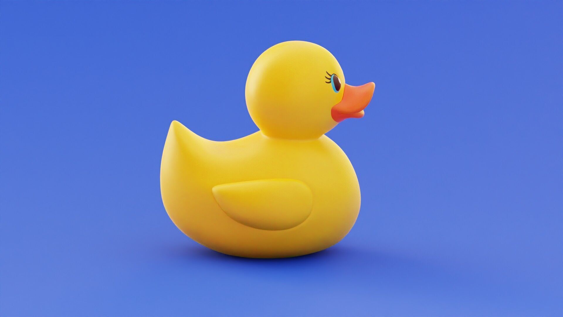 Rubber Duck Bath Toy Stylized Illustration Low-Poly Low-poly 3D model_8