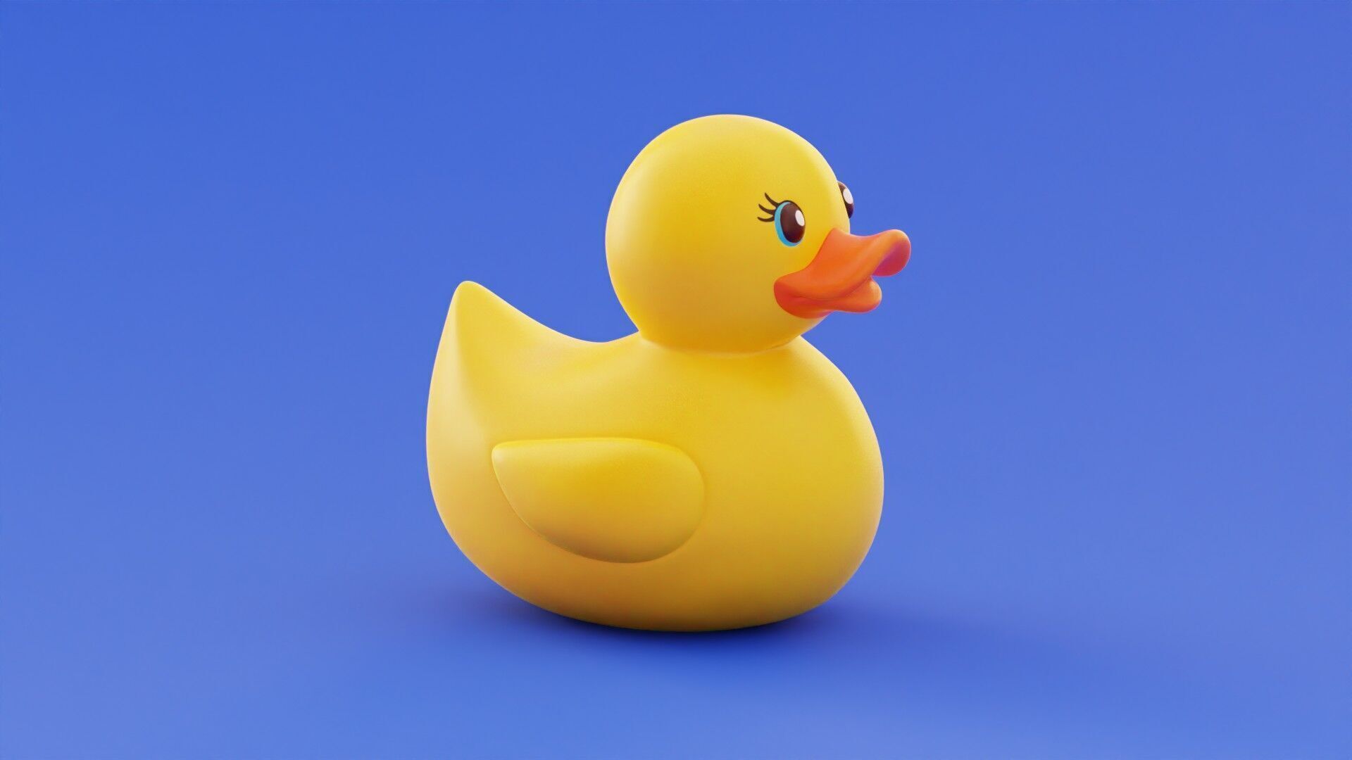 Rubber Duck Bath Toy Stylized Illustration Low-Poly Low-poly 3D model_6