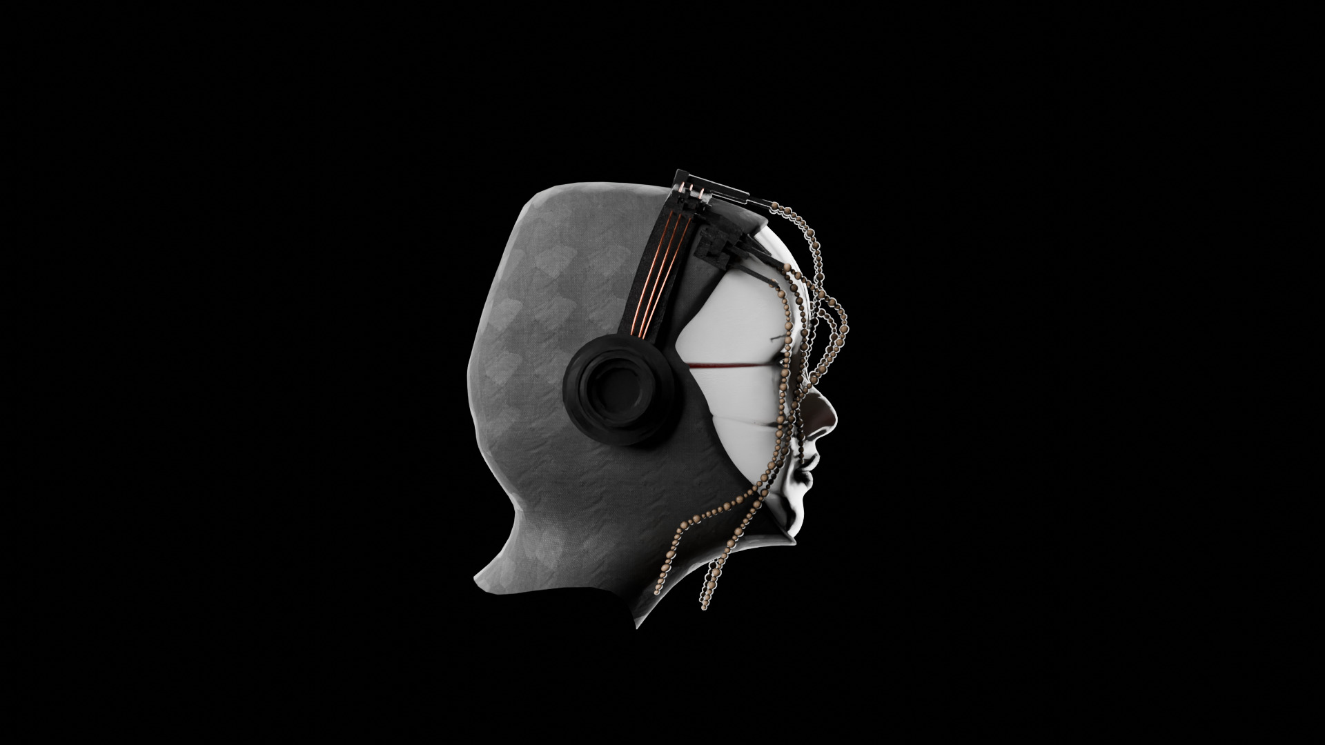 Fantasy  Scifi mask 3D model_2