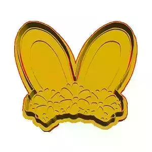 Bunny Ears cookie cutters 3D model
