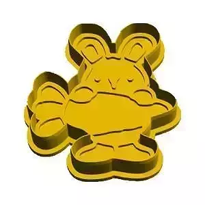 Bunny ears cookie cutter 3D model