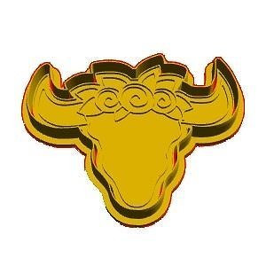 Bull head cookie cutter 3D model