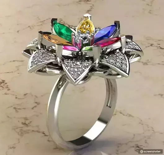 Womens Ring  Seven-color