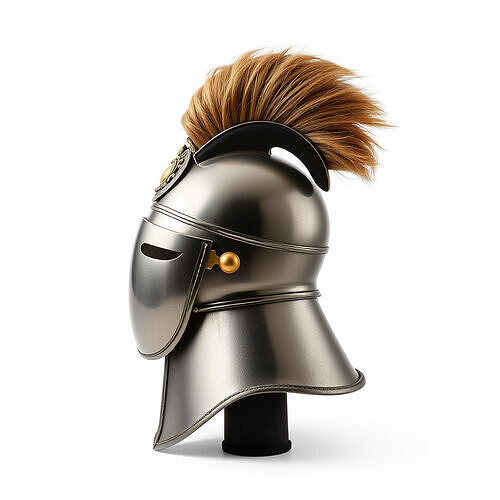 Roman Centurion Helmet Model Pack with Detailed Plumage Low-poly 3D model