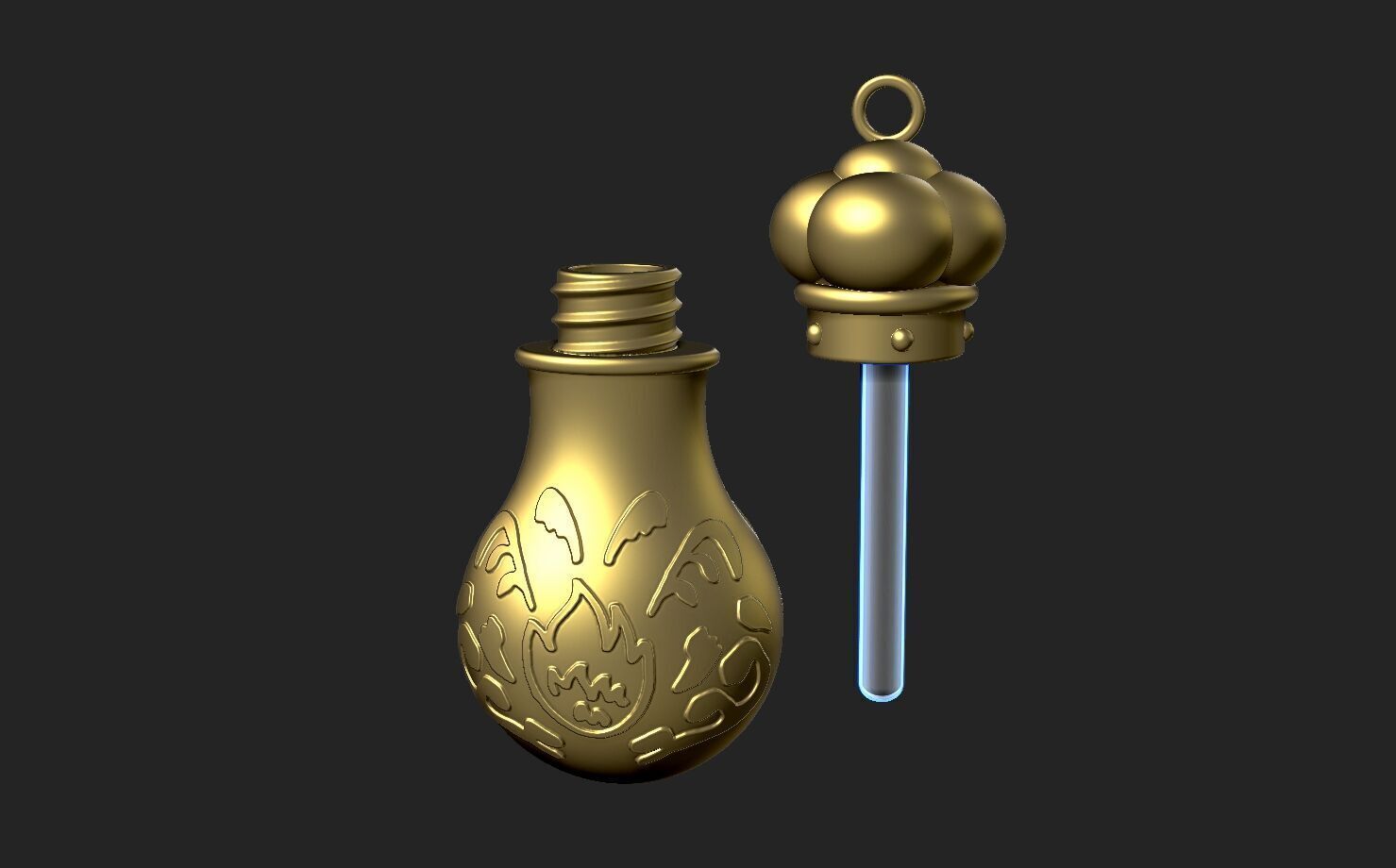 Fiery Passion - Extrait de Parfum Pendant 3D print model_4