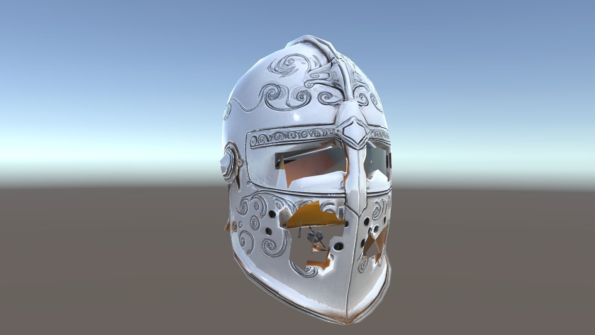 Ornate Medieval Helmet D Model Pack Low-poly 3D model_26