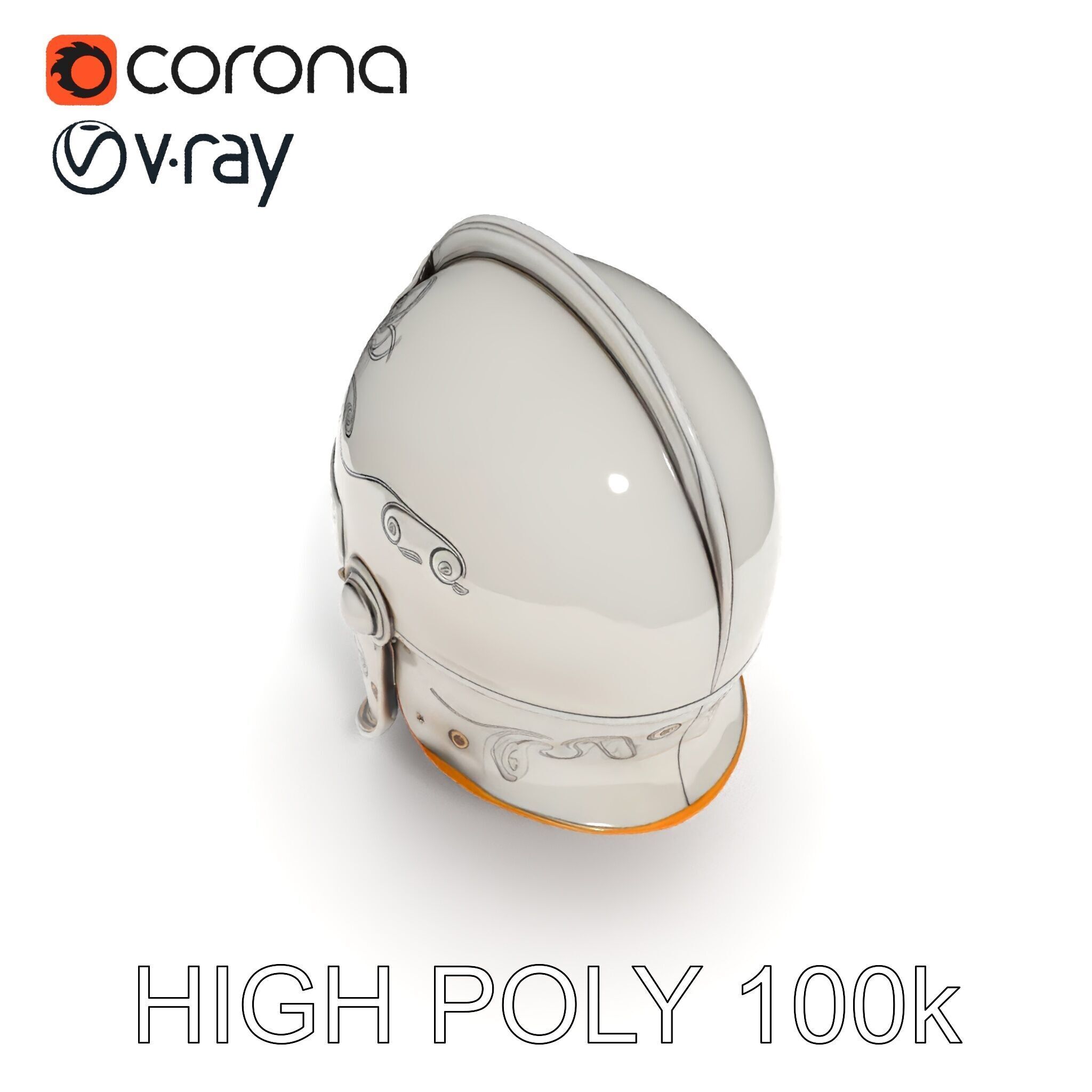 Ornate Medieval Helmet D Model Pack Low-poly 3D model_35