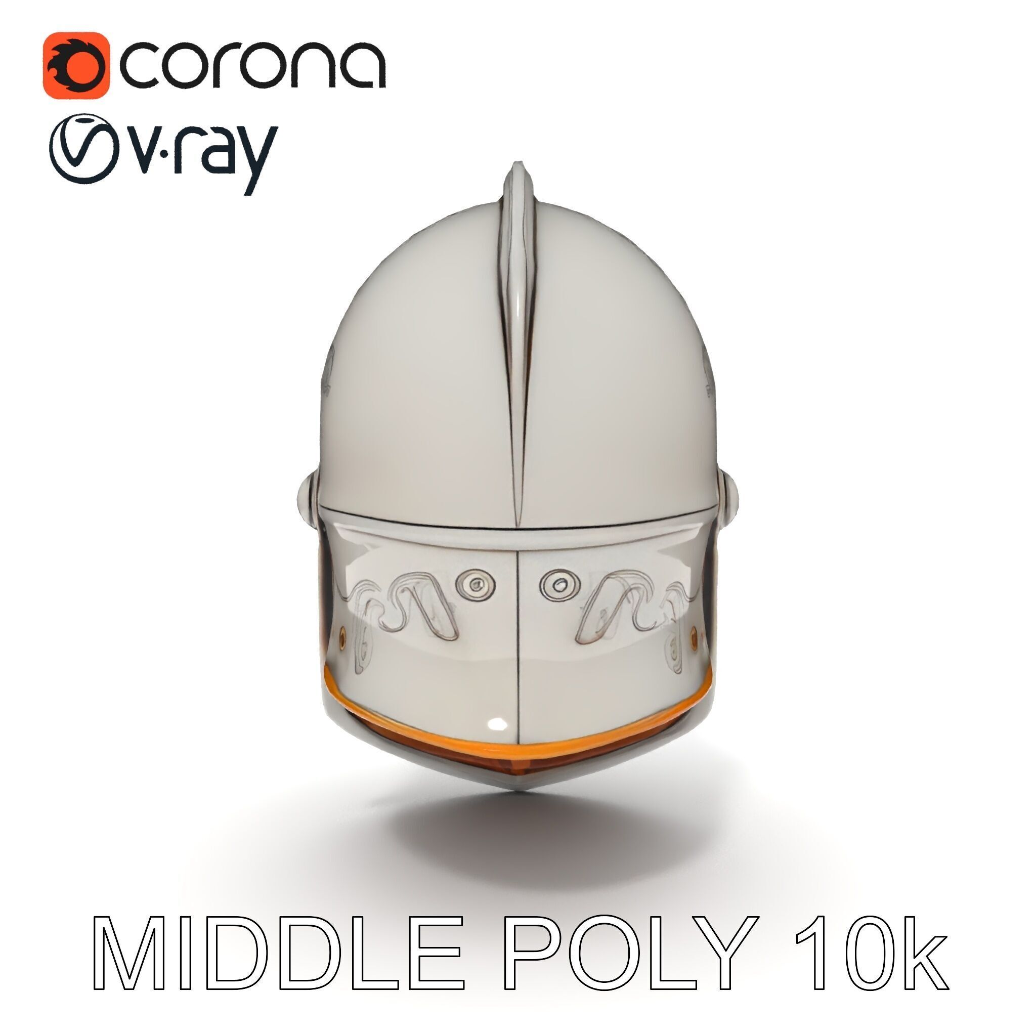 Ornate Medieval Helmet D Model Pack Low-poly 3D model_22