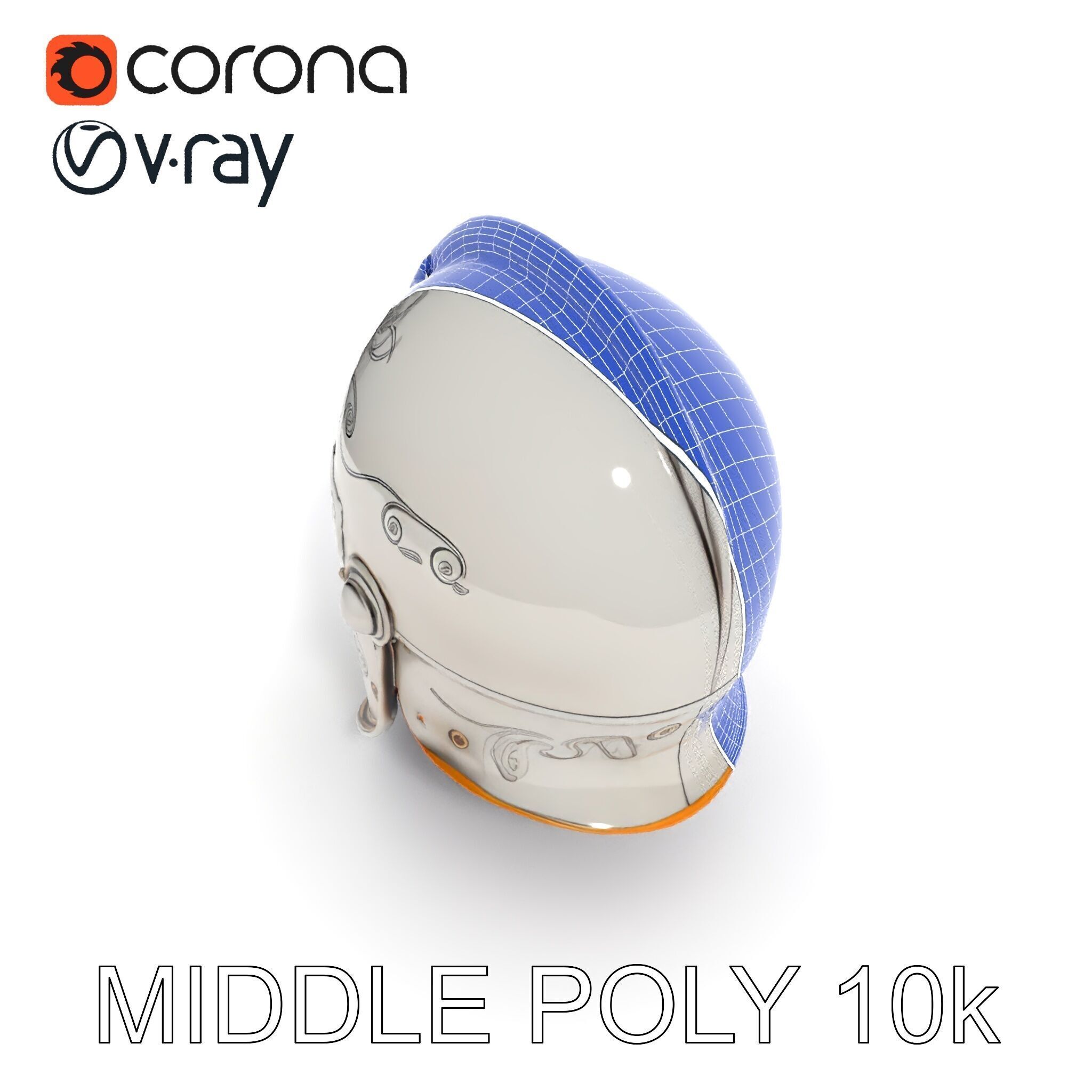 Ornate Medieval Helmet D Model Pack Low-poly 3D model_27