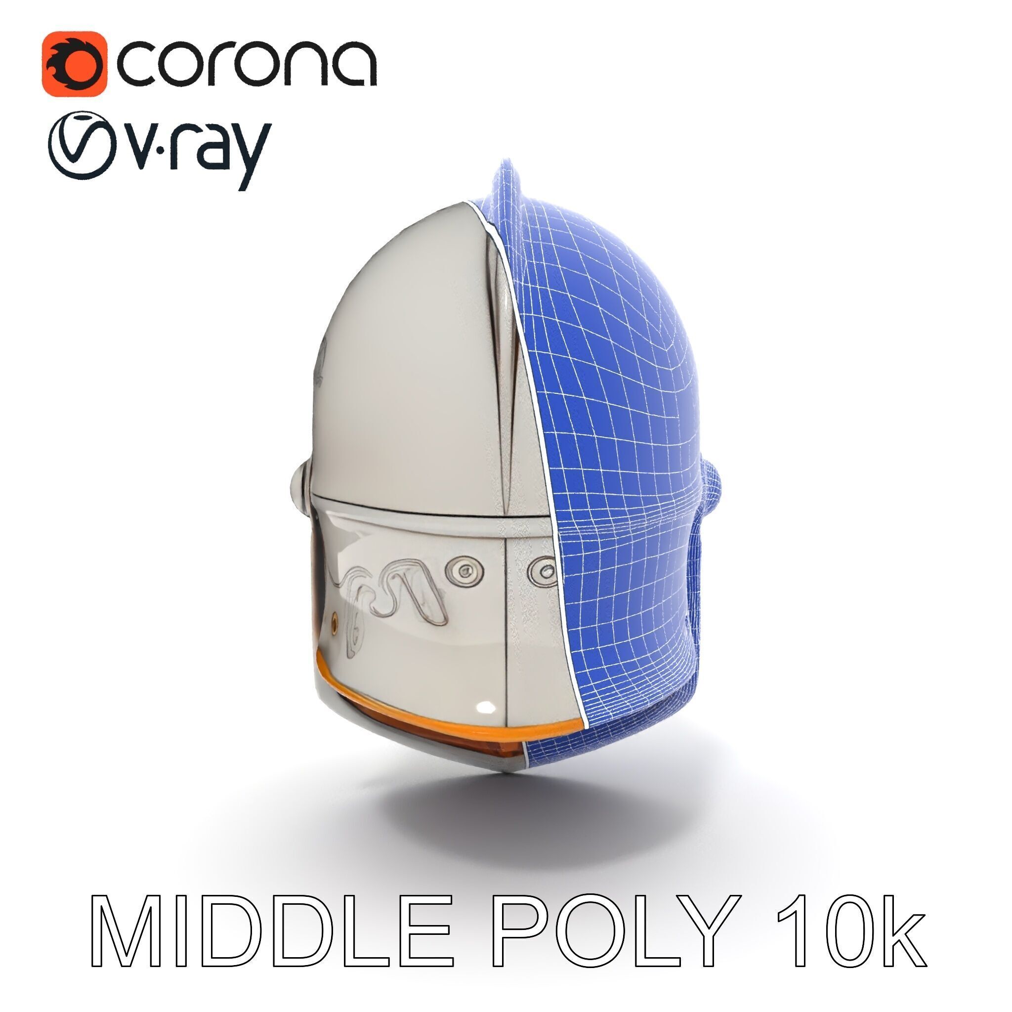 Ornate Medieval Helmet D Model Pack Low-poly 3D model_25