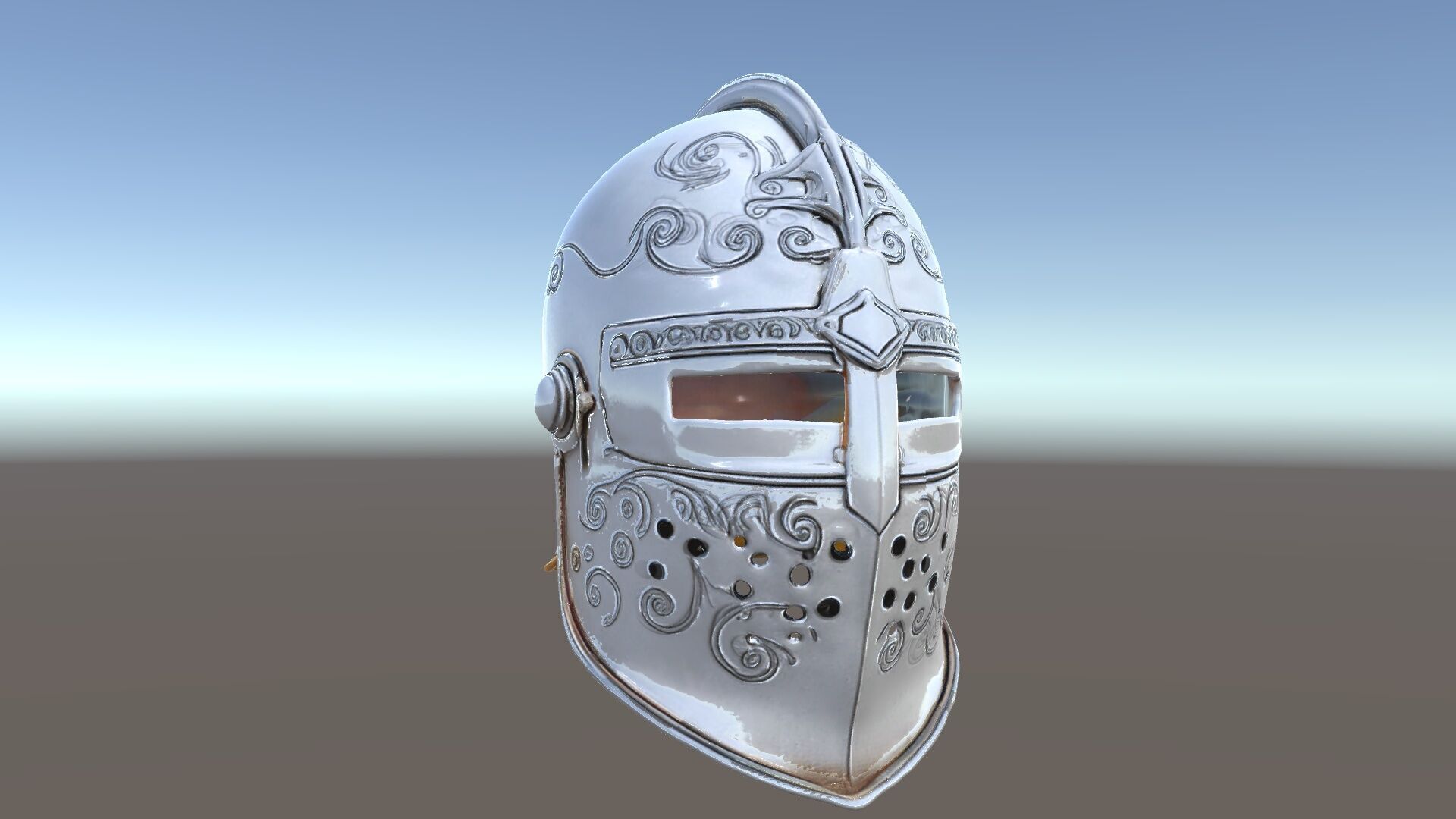 Ornate Medieval Helmet D Model Pack Low-poly 3D model_5
