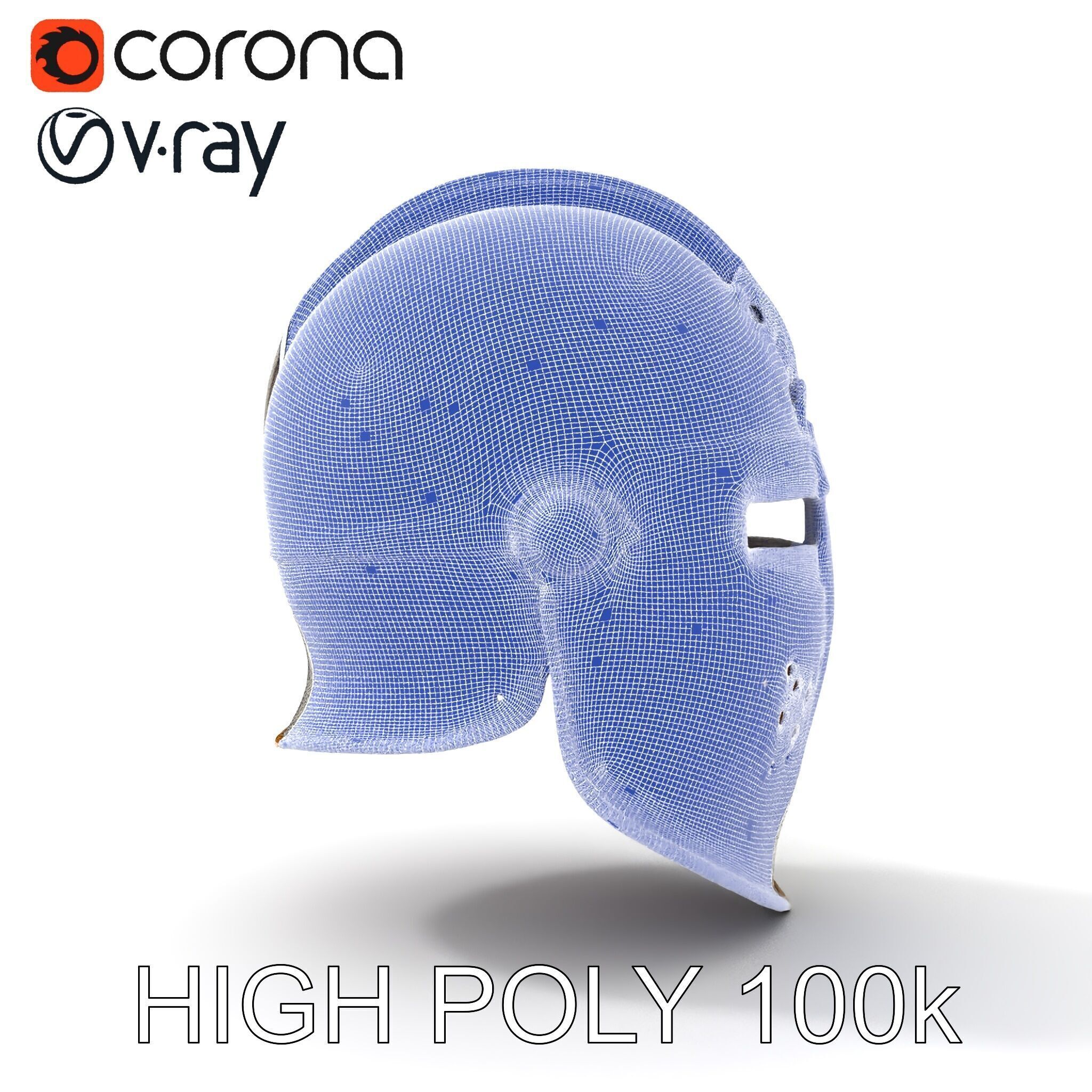 Ornate Medieval Helmet D Model Pack Low-poly 3D model_8