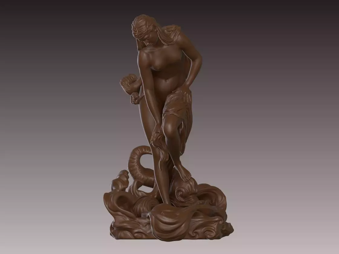 Sea Nymph Mythological Ocean Spirit 3D print model_0